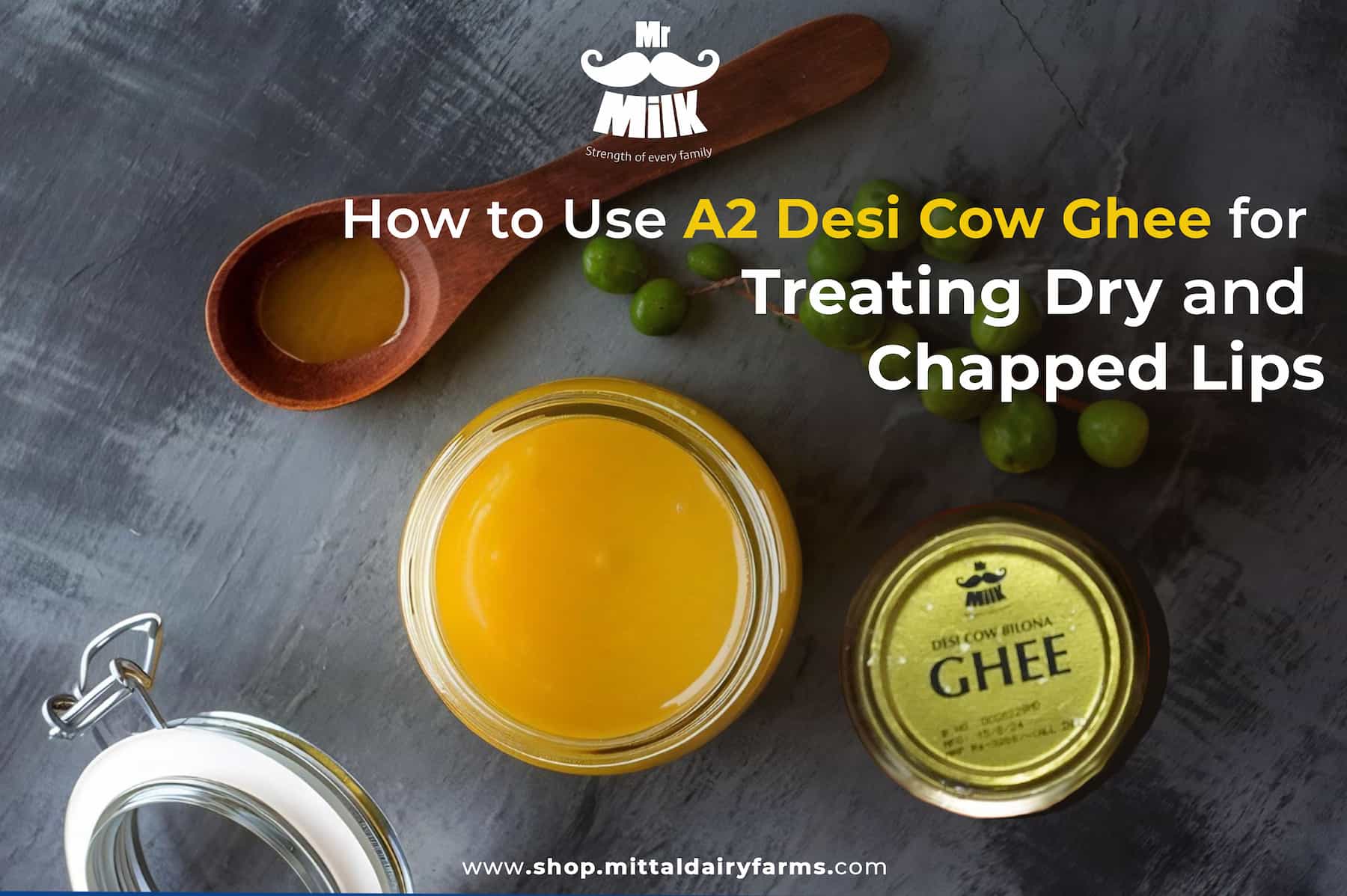 How to Use A2 Desi Cow Ghee for Treating Dry and Chapped Lips