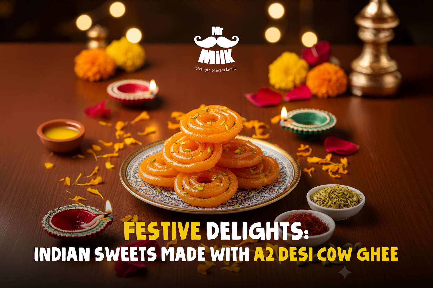 Festive Delights: Indian Sweets Made with A2 Desi Cow Ghee