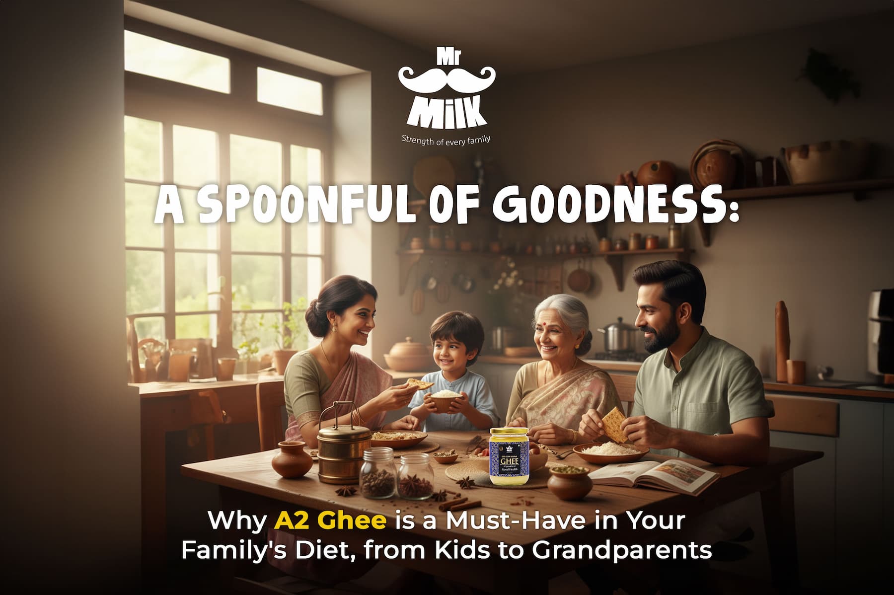 A Spoonful of Goodness: Why A2 Ghee is a Must-Have in Your Family's Diet, from Kids to Grandparents?