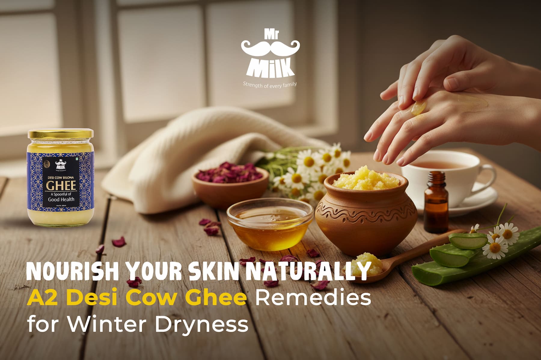 Nourish Your Skin Naturally: A2 Desi Cow Ghee Remedies for Winter Dryness